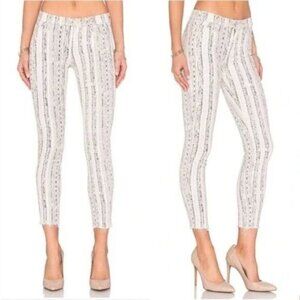 MOTHER Looker Ankle Fray Slipstream in Silver Strand Slim Jeans Sz 24